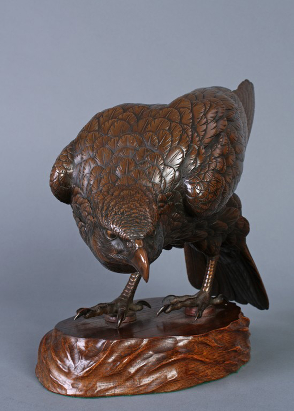 A Bronze Model of a Hawk by Masatsune